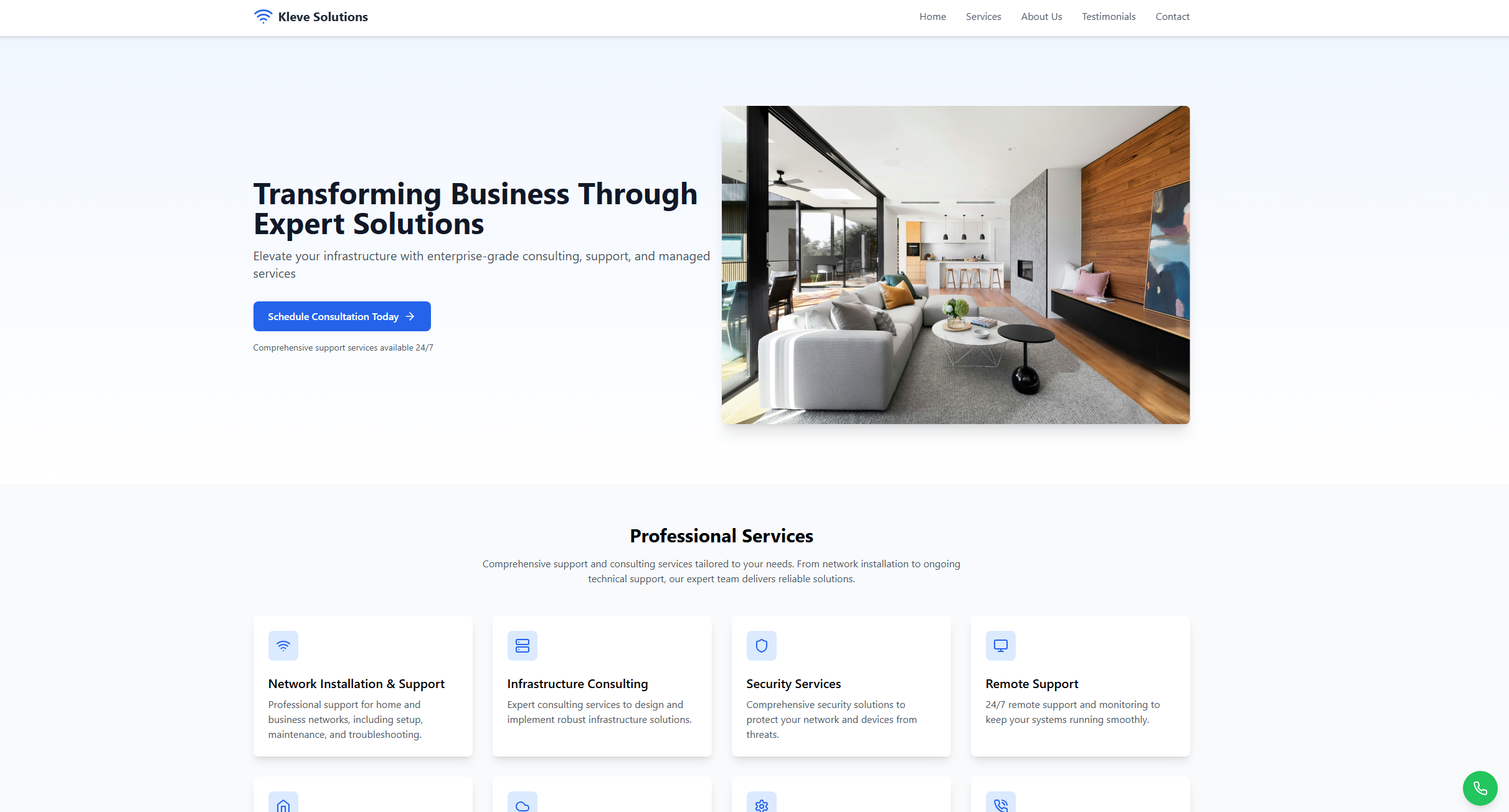 klevesolutions.com - Professional business design by WebSpin Studio